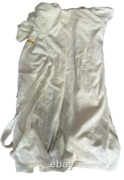 Trump Marina Bath Robe Unisex White Embroidered Logo Donald Trump One Size Fits