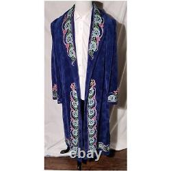Tuskiiz Kazkh Embroidered Vintage Robe with Belt Vintage Amazing