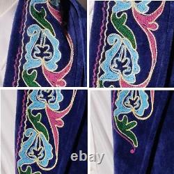 Tuskiiz Kazkh Embroidered Vintage Robe with Belt Vintage Amazing