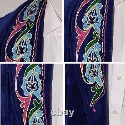 Tuskiiz Kazkh Embroidered Vintage Robe with Belt Vintage Amazing