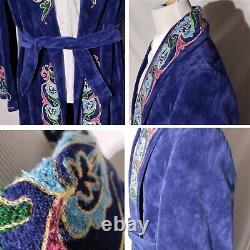 Tuskiiz Kazkh Embroidered Vintage Robe with Belt Vintage Amazing