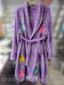 Tylar Durden FC Soft Bath Robe Terry Towel Coat for Unisex Purple White Sky Blue
