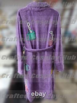 Tylar Durden FC Soft Bath Robe Terry Towel Coat for Unisex Purple White Sky Blue