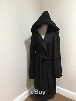 UGG Brunswick Soft Fleece Belted Hooded Bath Robe Black Size L Large / XL Mens