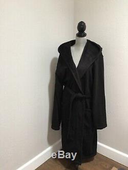 UGG Brunswick Soft Fleece Belted Hooded Bath Robe Black Size L XL Mens $145