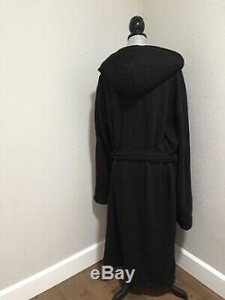 UGG Brunswick Soft Fleece Belted Hooded Bath Robe Black Size L XL Mens $145
