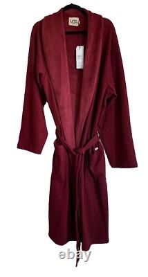 UGG Men's Robinson Robe, Dark Cherry Heather 10096932, Size XL/XXL NWT $148