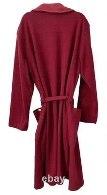 UGG Men's Shawl Collar Fleece Robe M/L Burgundy Red Plush Belted Lounge NWT