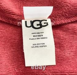 UGG Men's Shawl Collar Fleece Robe M/L Burgundy Red Plush Belted Lounge NWT