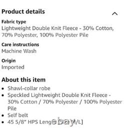 UGG Men's Shawl Collar Fleece Robe M/L Burgundy Red Plush Belted Lounge NWT