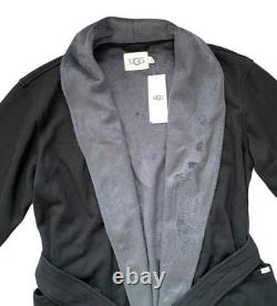 UGG Robinson Robe Black Heather XS/S NWT Plush Fleece Bathrobe Mens