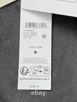 UGG Robinson Robe Black Heather XS/S NWT Plush Fleece Bathrobe Mens