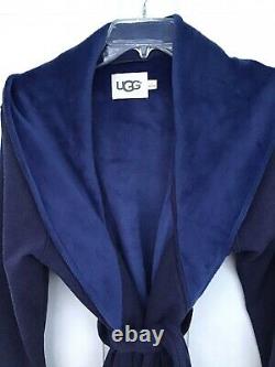 UGG mens blue Long bathrobe With Pockets size large, NWTs. Cotton/ spandex