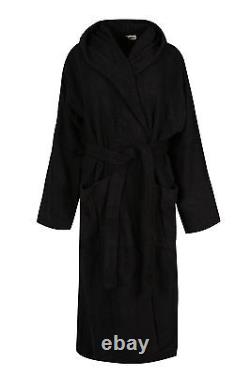 Unisex 100% Egyptian Cotton Terry Toweling BathRobe Dressing Gown Hooded Shawl