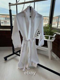 Unisex 4 layers Pockets Muslin Organic Cotton Robe, Kimono Musselin Bathrobe