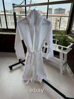 Unisex 4 layers Pockets Muslin Organic Cotton Robe, Kimono Musselin Bathrobe