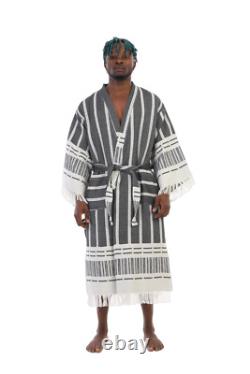 Unisex Cotton Bath Robe Women Nightwear Towelling Dressing Gown Terry Towel Soft