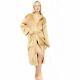 Unisex Hooded Bath Robe Luxury Fleece Terry Toweling Soft Dressing Gown Cloth