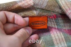 Unisex Missoni Home Bathrobe Multicolor Hooded Belted Robe Size 50