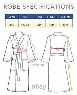 Unisex Terry Bathrobe 100% Lux Combed Cotton Robes, Five-Star Large Hooded