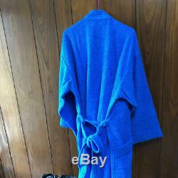 Unused Authentic Yves Saint Laurent Vintage YSL Bathrobe Blue Size L New