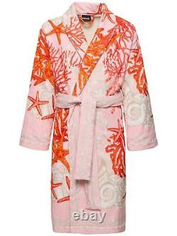 VERSACE Barocco Sea Pink Long Unisex Bathrobe New