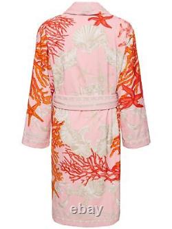 VERSACE Barocco Sea Pink Long Unisex Bathrobe New