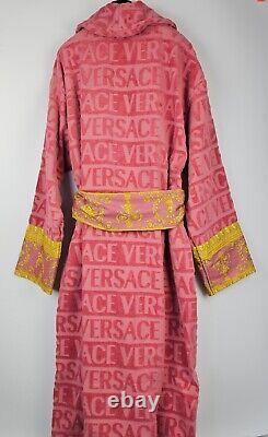 VERSACE Baroque $550 Strawberry Jam Unisex Long Bathrobe New And Authentic