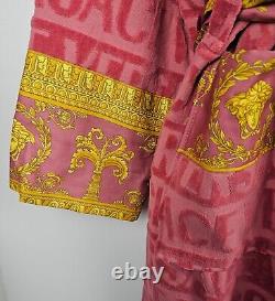 VERSACE Baroque $550 Strawberry Jam Unisex Long Bathrobe New And Authentic