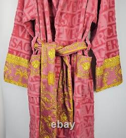 VERSACE Baroque $550 Strawberry Jam Unisex Long Bathrobe New And Authentic