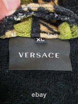 VERSACE Baroque Bathrobe Green & Black Medusa Logo XL