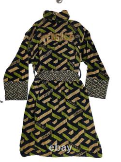 VERSACE Baroque Bathrobe Green & Black Medusa Logo XL
