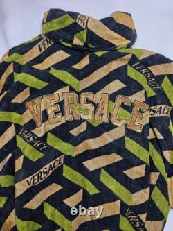 VERSACE Baroque Bathrobe Green & Black Medusa Logo XL