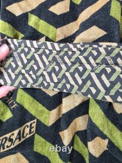 VERSACE Baroque Bathrobe Green & Black Medusa Logo XL