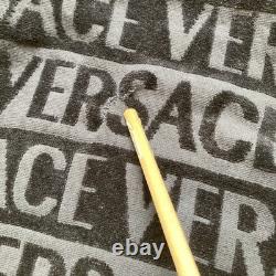 VERSACE Baroque Bathrobe Mens XL Black/Gold 100% Authentic Has Rip Repair pics