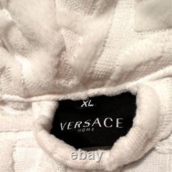 VERSACE Baroque Bathrobe with Logo Line Size XL White Unused