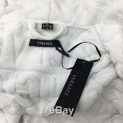 VERSACE Baroque Print Bathrobe White & Gold S/IT 46/ UK 36