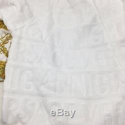 VERSACE Baroque Print Bathrobe White & Gold S/IT 46/ UK 36