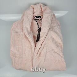 VERSACE Baroque Print Light Pink Long Unisex Bathrobe New