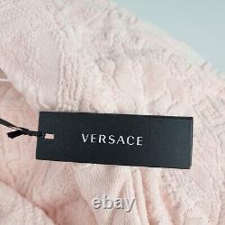 VERSACE Baroque Print Light Pink Long Unisex Bathrobe New