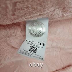 VERSACE Baroque Print Light Pink Long Unisex Bathrobe New