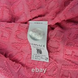 VERSACE Butterflies Baroque Flamingo Pink/Multicolor Unisex Short Bathrobe New
