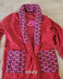 VERSACE Greca Print Red Bathrobe Size Medium