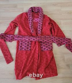 VERSACE Greca Print Red Bathrobe Size Medium