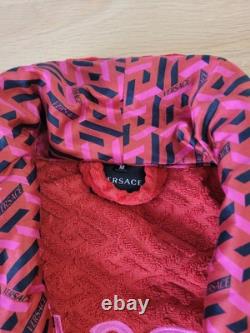 VERSACE Greca Print Red Bathrobe Size Medium