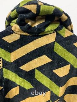 VERSACE Robe Green Neom Broidery Bathrobe Patterned Brown Black NEW RRP290