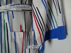 VINTAGE 1970s CHRISTIAN DIOR Monsieur Multi Color Striped Men's Belted Bathrobe