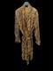 VIVAX Silk Orange Paisley Robe Long Kimono Bathrobe Cardigan Nightgown Sleepwear