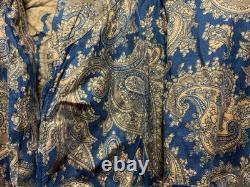 VIVAX Silk Orange Paisley Robe Long Kimono Bathrobe Cardigan Nightgown Sleepwear