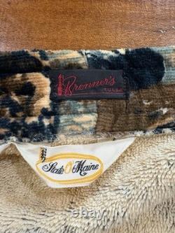 VTG 60s State O Maine Mens One size Bathrobe Terrycloth Safari Animal Print